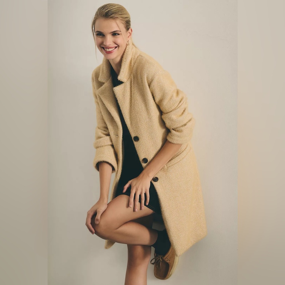 Anthropologie Sanctuary Hometown Fuzzy Knit Coat